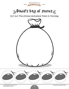 the bag of stones worksheet for children to learn how to read and draw