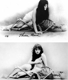 two pictures of women sitting on the ground