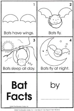 bat fact worksheet for kids to practice reading the letter b and c, with pictures