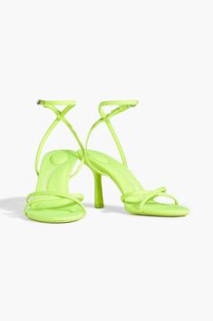 Sandals.Neon.Neoprene.Crystals.Crossover straps.Open almond toe.Buckle-fastening ankle strap.Leather sole.Imported.Size & Fit:.EU sizing.Fits true to size, take your normal size Alexander Wang Shoes, Heeled Rain Boots, High Heel Rain Boots, Shoe Boot Sandals, Backpack Tote Bag, Boot Accessories, Facial Skin Care, Beauty Cosmetics, Dress With Boots