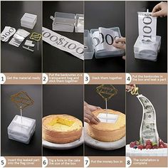 instructions to make a money cake topper