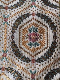 closeup of an intricately designed rug