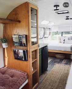 the interior of an airstream renovation rv