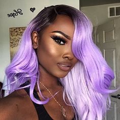 Birthday Hairstyles Ideas, Bougie Hair, 25 Birthday, Dyed Hair Pastel, Wave Lace Front Wig, Ombre Purple, Cat Apparel, Birthday Hairstyles, Hair Extensions Best