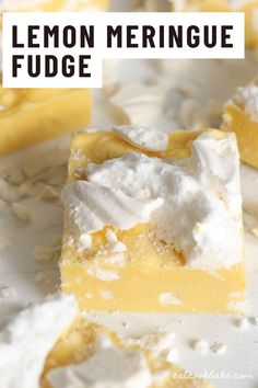 lemon meringue fudge is an easy dessert that's perfect for summer