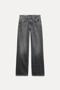 TRF MID-RISE WIDE LEG JEANS - Blue / Gray | ZARA United States