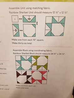 a piece of paper with instructions on how to make a quilt block using matching fabric