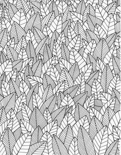 a black and white drawing of leaves