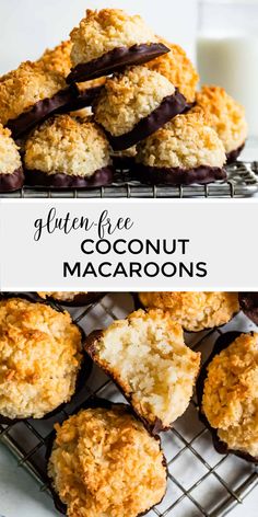 gluten free coconut macaroons on a cooling rack