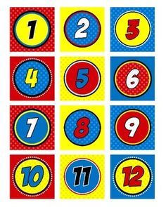 the numbers are arranged in different colors