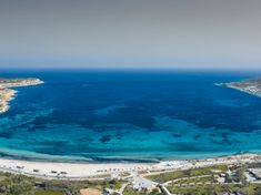 an aerial view of the beach and ocean from a bird's - eye view