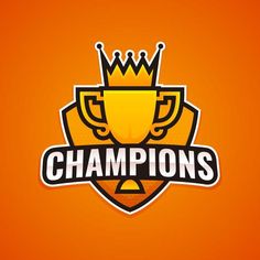 the champs logo on an orange background