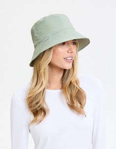 Bondi Bucket Hat UPF50+ Different Head Shapes, Packable Sun Hat, Summer Hats For Women, Wide Brim Sun Hat, Bluish Gray, Sun Hats For Women, Cotton Linen Fabric, Head Shapes, Summer Hats