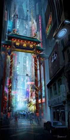 Fragments of a Hologram Dystopia Petaling Street, Ville Cyberpunk, Digital Photography School, Art Cyberpunk, New Retro Wave, City At Night