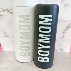 Boy Mom Black Skinny Tumbler - Lyla's: Clothing, Decor & More - Plano Boutique Mom Black, Gift For Mothers Day, Easy Travel, Boy Mom, Fun Designs, Cute Gift, Cup Holders, Cold Beverages, Black Skinnies