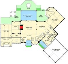 the floor plan for this house is very large