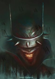 the joker in batman's mask is smiling