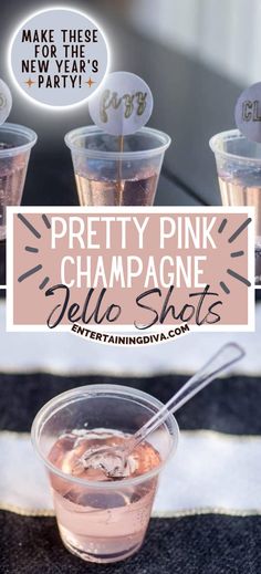 Pretty Pink Champagne Jello Shots Jello Shots Recipe, Jello Shot Cups, Halloween Jello Shots