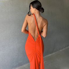 This Egyptian Goddess Backless Ruched Maxi Dress will make you a goddess. The dress features a unique backless design, and is made from ruched material for a figure-flattering silhouette. With its distinctive style, this dress will make you stand out in any crowd. 100% Polyester Made in USA or Imported Tie closure This women's maxi dress is made of 83% polyester and 17% spandex, soft and comfy touch feeling, it's skin-friendly, no itchy, breathable, comfortable for summer wear. This maxi dress features one shoulder, sleeveless, backless, floor length, ruched back and metal O ring. Soft and stretchy fabric fits your body perfectly and makes you look sexier than ever. S 4--6 33-35'' 25-26'' 35-37" M 8--10 35-36'' 27-28'' 38-39" L 12--14 38-40'' 29-31'' 40-42" XL 14-16 40-42'' 33.5-36'' 44-46 Streetwear Festival Outfit, Elegant Y2k, Estilo Hipster, Ruched Maxi Dress, Dress Sash, Dress Women Elegant, Egyptian Goddess, Elegant Skirt, Pleated Maxi Dress