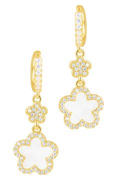 Easy-to-wear drop earrings will add significant polish to even your most casual ensembles. 1" drop; 3/8" width 14k-gold plate or 14k-rose gold plate/cubic zirconia/enamel Imported White Tarnish Resistant Drop Earrings, White Tarnish-resistant Cubic Zirconia Earrings, White Tarnish-resistant Drop Earrings, Calpak Luggage, Concert Looks, Flip Flop Slippers, Fall Essentials, Clutch Pouch, Designer Crossbody Bags