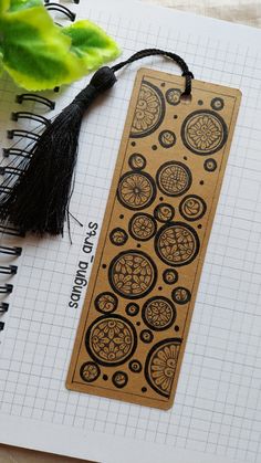 a bookmark with an intricate design on it