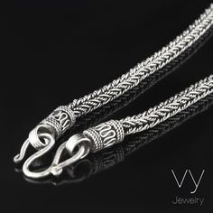 Braid Chain Luxe Jewelry, Sterling Silver Necklace, Solid 925 Sterling Silver, Diamond Bracelet, Silver Chain, Chain Necklace, Silver Necklace, Braids, 925 Sterling Silver