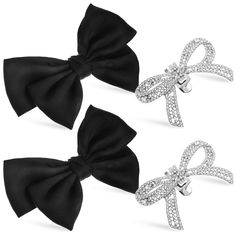 PRICES MAY VARY. 🎀 Versatile Style Options: This product consists of two different styles of butterfly shoe clips, which can meet your decorative needs for different styles of shoes. 🎀 Elegant Black Satin Bow: Adorned with a sophisticated black satin bow, these shoe clip embellishments offer an elegant and luxurious feel. 🎀 Sparkling Rhinestone Shoe Clips: Designed with shimmering rhinestones, these bow shoe clips add a dash of glamour and sophistication to your ensemble. 🎀 Removable Clip De Satin Accessories, Jewelry Clips, Butterfly Shoe, Butterfly Shoes, Shoe Buckle, Shoes Elegant, Clip Design, Leather Formal Shoes, Party Pumps