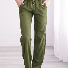 Item ID:KN08913Material:PolyesterStyle:CasualCare Instructions:Machine wash, do not dry cleanSeasons:SummerType:StraightFabric:Slight StretchSheer:NoFit Type:Regular FitPatterned:Solid colorDetails:AsymmetricalLength:MidiPants-Type:Straight LegPrinting Type:No PrintingComposition:95% Polyester,5% Cotton There maybe 1-2 cm deviation in different sizes, locations and stretch of fabrics. Size chart is for reference only, there may be a little difference with what you get. There are 3 kinds of elast Green Straight Leg Pants With Drawstring, Non-stretch Full Length Drawstring Bottoms, Non-stretch Straight Leg Bottoms With Drawstring, Stretch Khaki Pants With Drawstring, Casual Non-stretch Pants With Drawstring, Khaki Drawstring Long Pants, Khaki Straight Leg Pants With Drawstring, Non-stretch Bottoms With Drawstring, Straight Leg Trousers