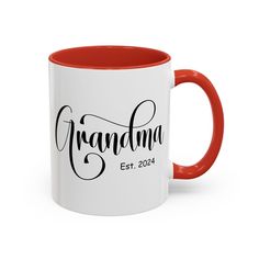 Grandma Coffee Mug, Gift for Grandmother, Pregnancy Announcement Mug, Mother's Day Gift, Baby Shower Present, New Grandma, Est 2024 - Etsy Grandma Coffee Mug, Happy Holiday Gifts, Gift For Grandmother, Baby Shower Presents, New Grandma, Happy Holiday, Christmas Aesthetic, Mug Gift, Pregnancy Announcement