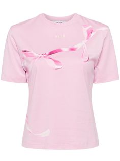 cotton blush pink graphic print crew neck short sleeves straight hem Van Cleef Arpels, Jersey Shirt, Valentino Garavani, Graphic Prints, Christian Dior, Blush Pink, Print T Shirt, Blush, Cute Outfits