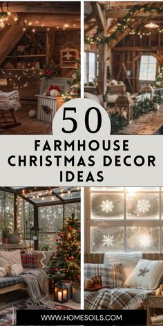 the top 50 farmhouse christmas decor ideas