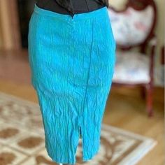 Vanillachocolate Textured Front Slit Pencil Skirt In Aqua Size Large. Brand New With Tags. To Say This Skirt Is Stunning Would Be An Understatement! The Front Has A Diagonal Exposed Seem With A Slit And The Back Includes Two Open Pockets And An Exposed Zipper. A Viscose And Spandex Blend, The Skirt Has Some Stretch. It Does Run Small So Please See Measurements (Unstretched). I Ship Daily. Thanks For Looking. Key:0707wskivanblul Vanillachocolate Aqua Textured Front Slit Pencil Skirt Sequin Pencil Skirt, Bodycon Pencil Skirt, Black Lace Skirt, Boden Women, Plaid Pencil Skirt, Grey Pencil Skirt, Knee Length Skirt Pencil, Trumpet Skirt, Mini Pencil Skirt