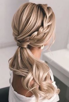 Wedding Ponytail Hairstyles, Prom Hair Up, Wedding Ponytail, Tail Hairstyle, Ponytail Updo, Prom Hairstyles For Long Hair, Peinados Fáciles Para Cabello Corto, Wedding Hair Inspiration