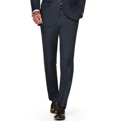 Nordstrom Signature Men’s Wool Trousers In Navy. A Flat Front And Crisp Finish Polish The Appeal Of These Smart Wool Trousers Built With A Comfort Waist For An All-Day Ease. - Zip Fly With Button Closure - Front Slant Pockets; Back Button-Welt Pockets - 100% Wool - Looks Like They Have Been Hemmed, Please See Pics - Waist Approx 48”, Inseam 34.5” - Nwot Unworn But Missing A Tag Navy Business Bottoms With Pockets, Business Navy Pants With Pockets, Navy Business Pants With Pockets, Blue Full-length Business Pants, Blue Full Length Business Pants, Blue Business Pants, Wool Trousers, Wool Dress, Welt Pockets