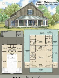 the floor plan for this modern home is shown in blueprints and has three levels