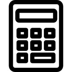 a calculator icon in simple style on a white background stock illustratie