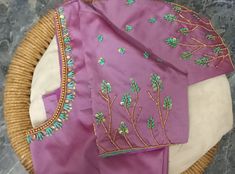 Aari Blouses, Hand Work Blouse, Hand Work Blouse Design, Designer Blouse Patterns, Simple Embroidery, Designer Blouse, Blouse Work