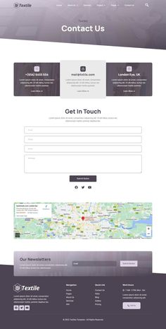 the homepage design for a website