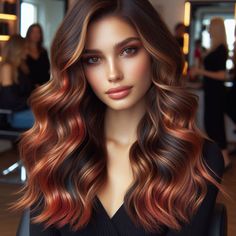 Hair Lowlights, Hair Creations, Balayage Brunette, Color Inspo, Grunge Hair, Love Hair, Color Ideas, Hair Highlights, Fall Hair