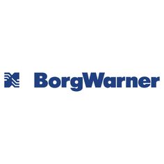 the logo for borwartner is shown in blue and black on a white background