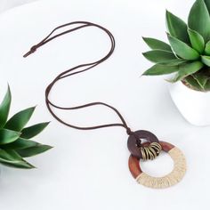 Nwt Boho Circles Pendant Layered Leather Rope Necklace Spring, Summer, Fall, Winter, Holiday, Trendy, Comfy, Boho, Bohemian, Beach, Corporate Casual, Casual, Preppy, Dressy, Chic, Simple, Office, Professional, Work, Everyday, Work, Career, Hippie, Staple, Basic, Boutique, Designer, Luxury, Flowy, Vacation, Beach, Oversized, Soft, Silky, Vintage, Home Decor Jute Jewellery, Corporate Casual, Simple Office, Rings Bands, Office Professional, Sterling Silver Rings Bands, Bohemian Beach, Rope Necklace, Macrame Jewelry