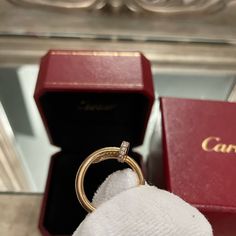 Selling This Authentic Rose Gold Cartier Nail Ring! It’s Beautiful, No Flaws. No Scratches. Like New! Only Wore A Few Times, Someone Can Make A Great Use Of It! Value Just Keeps Going Up! Comes With Authenticity Card/Certificate And Receipt. Luxury White Gold Proposal Rings, Luxury Cartier Rose Gold Diamond Ring, Cartier Rose Gold Wedding Ring, Cartier Diamond Ring With Accents For Gift, Designer Yellow Gold Wedding Rings, Cartier Yellow Gold Rings With Prong Setting, Luxury Cartier Rose Gold Ring, Elegant Cartier Rose Gold Rings, Luxury Cartier Diamond Ring With Round Band