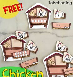 this is an image of a chicken counting game