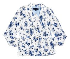 Tommy Hilfiger Womens Blazer Size: 6 Color: Blue Blaze Shell: 97% Cotton / 3% Elastane Lining: 100% Polyester Single Button Front (2) Front Pockets Long Sleeves Tropical Floral Design Print Pattern Notch Collar Trendy, Functional Style and Fit Great for the Office, Meetings, Parties, Island Vacations & More MSRP $129.50 Designer Brand Name Fashion Casual & Lounge Wear for Women Brand New With Tags - Shipped Poly-Bagged Free USPS Priority Mail Shipping to USA Addresses Office Inventory Use: A028 Blue Blaze, Casual Lounge Wear, Tweed Blazer Women, Womens Tweed, Womens Blazer, Functional Style, Notch Collar, Print Pajamas, Womens Blazers