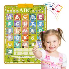 Description: MULTIFUNCTIONAL TALKING POSTER: Designed for children to learn 26 letters, numbers 0-9 and simple words. Quiz Game & Music modes available. English pronunciation with clear local accent, proper speak speed for toddlers to follow up. INTERACTIVE LEARNING TOY: easy for toddlers to use, touch the letters/words/pictures to play the sounds. Press the "Find" or "Repeat" buttons to learn and practice through an interactive game-like way. MUSICAL TOY: Sing and dance to 10 popular English so Popular English Songs, Infant Learning, Toddler Learning Toys, Word Association, Learn Abc, Abc Chart, Abc Learning, Numbers Words, Alphabet Board