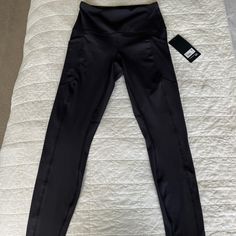 Nwt Womens Skinny Yoga Pants With Pockets By 90 Degree By Reflex Size Small Black Activewear With Pockets For Work, High Rise Solid Leggings With Pockets, Gym Bottoms With Pockets, Functional Tight Bottoms With Pockets, Tight-fit Functional Bottoms With Pockets, Workout Pants With Pockets In Elastane, Tight Bottoms With Pockets, Compressive Solid Bottoms For Workwear, Athleisure Tight Pants With Pockets