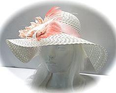 Ladies Sun Hat Pink Kentucky Derby Mother of the Bride DH-137 Kentucky Derby Boater Hat With Ribbon, Kentucky Derby Boater Hat With Ribbon For Garden Party, Ribbon Hat For Kentucky Derby Garden Party, Kentucky Derby Garden Party Hat With Ribbon, Garden Party Boater Hat With Ribbon And Curved Brim, Garden Party Hat With Ribbon And Wide Brim, Church Hat With Ribbon And Curved Brim, Curved Brim Boater Hat With Ribbon For Garden Party, Boater Hat With Ribbon For Garden Party