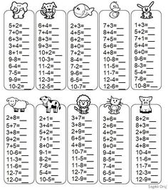 printable worksheet to help students learn how to use the numbers in addition