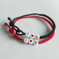 Handmade Woven Couples and Friendship Bracelets Red Lucky Bracelet Custom Name Initial Bracelets with Heart Black Bracelet For Women Men Mom Gift Birthday Gift for Her Cheap Customized Red Friendship Bracelets, Adjustable Red Friendship Bracelets With Letter Beads, Handmade Black Friendship Bracelets For Valentine's Day, Personalized Red Bracelets For Valentine's Day, Red Letter Beads Bracelets For Valentine's Day, Red Bracelets With Letter Beads For Valentine's Day, Handmade Black Bracelets For Valentine's Day, Black Braided Bracelets For Valentine's Day Gift, Handmade Black Braided Bracelets For Valentine's Day