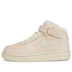 (PS) Nike Stussy x Air Force 1 Mid 'Fossil' DN4157-200 (AF1/SNKR/Skate/Casual/Classic) Stussy Air Force, Nike X Stussy, Nike Stussy, Air Force 1 Mid, Stylish Sneakers, Air Force 1, Nike Air Force, Perfect Pair, Fossil